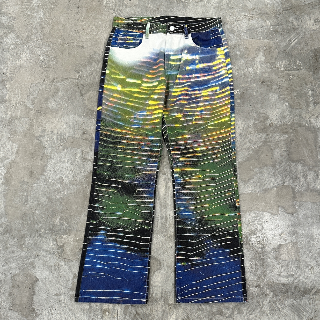 SPIDER WEB DENIM PANTS