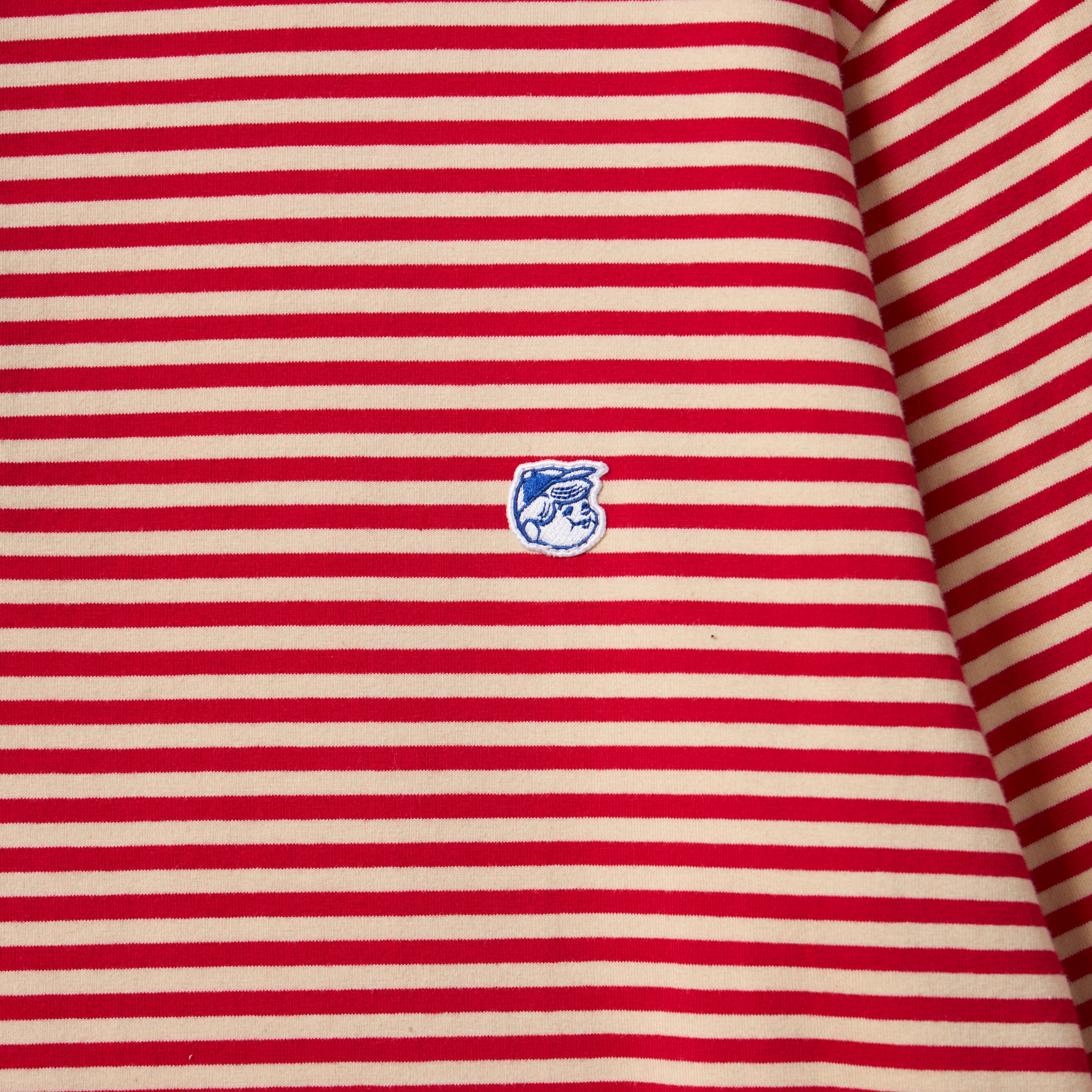 STRIPE HENLEY NECK LS TEE