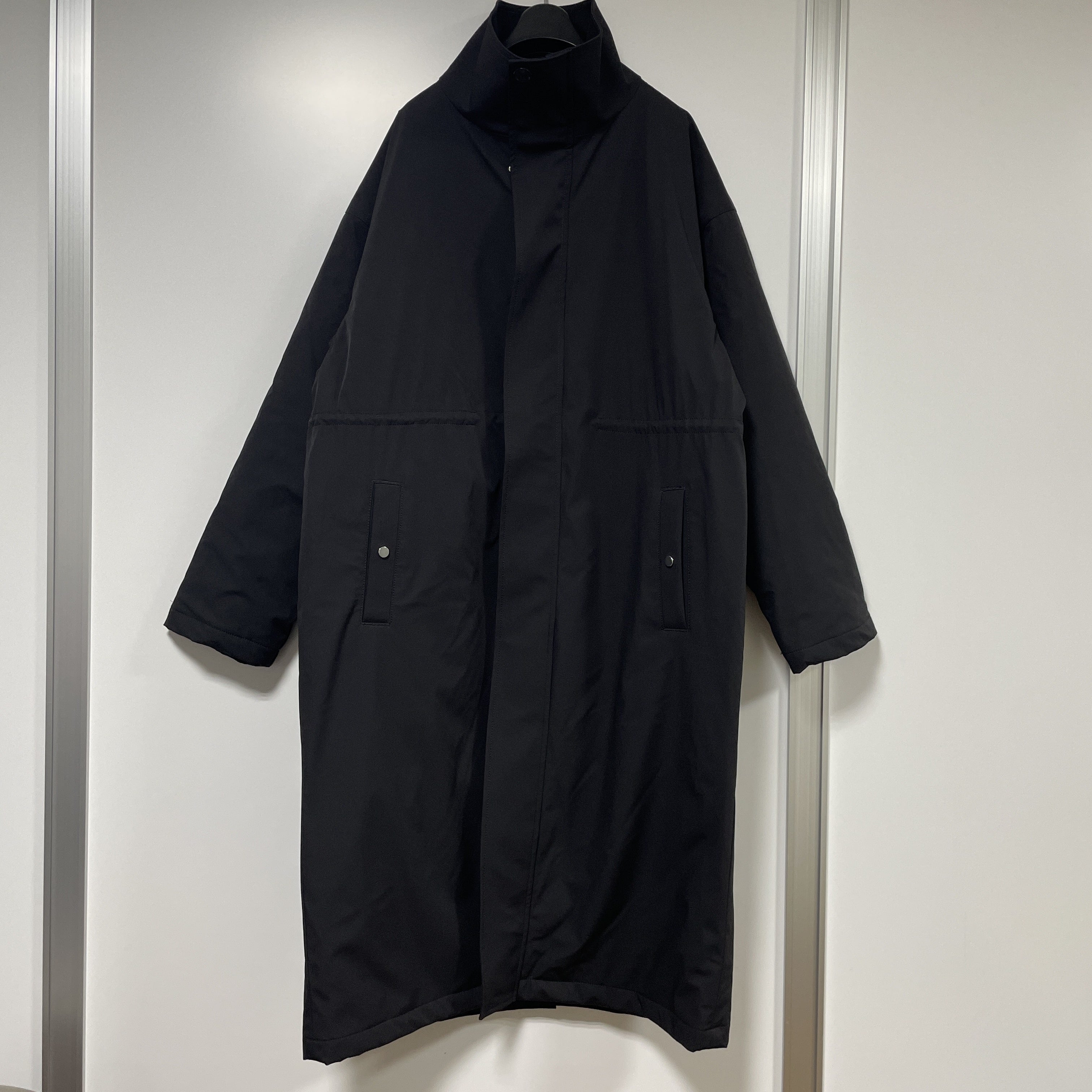 High-Neck Waisted Tech Coat