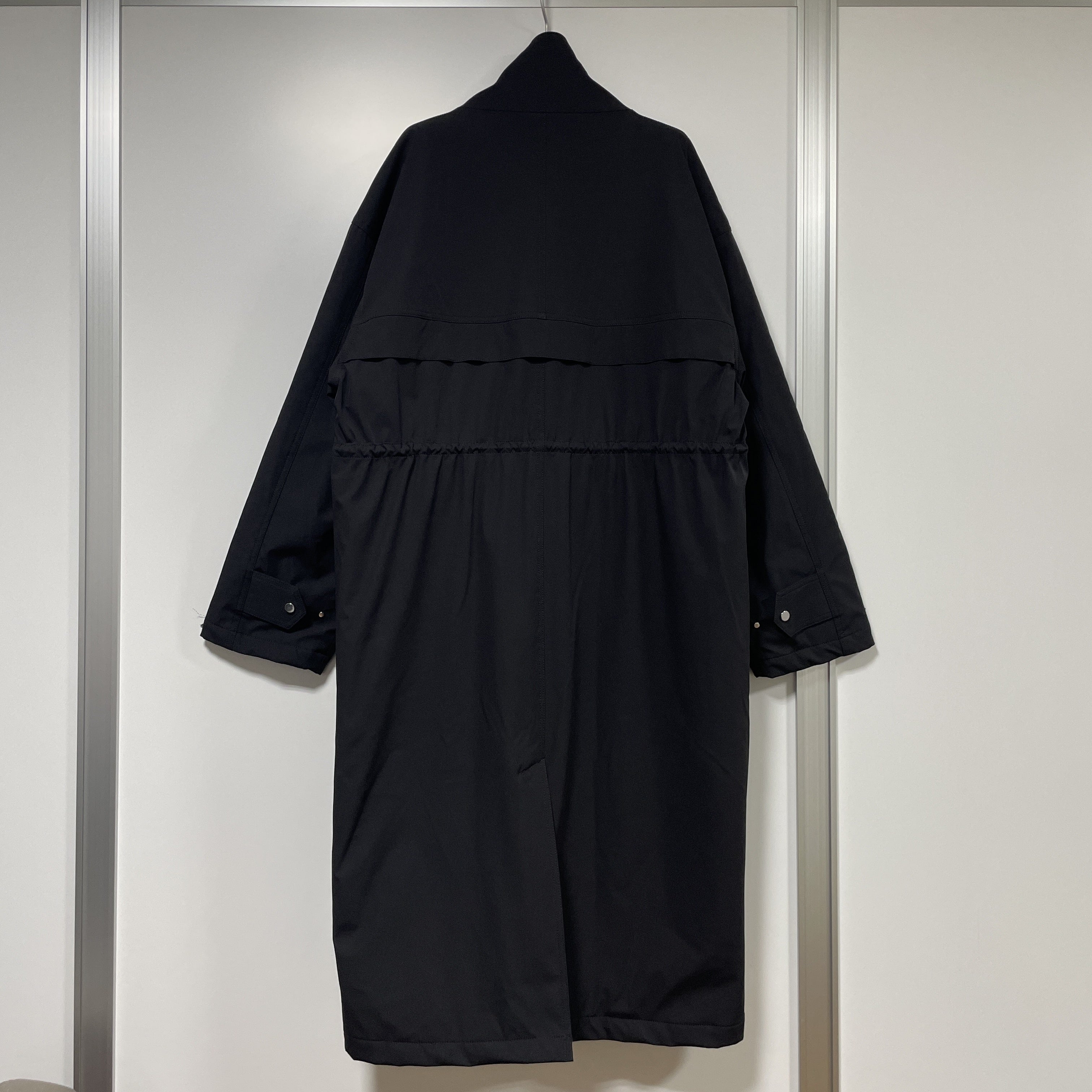 High-Neck Waisted Tech Coat