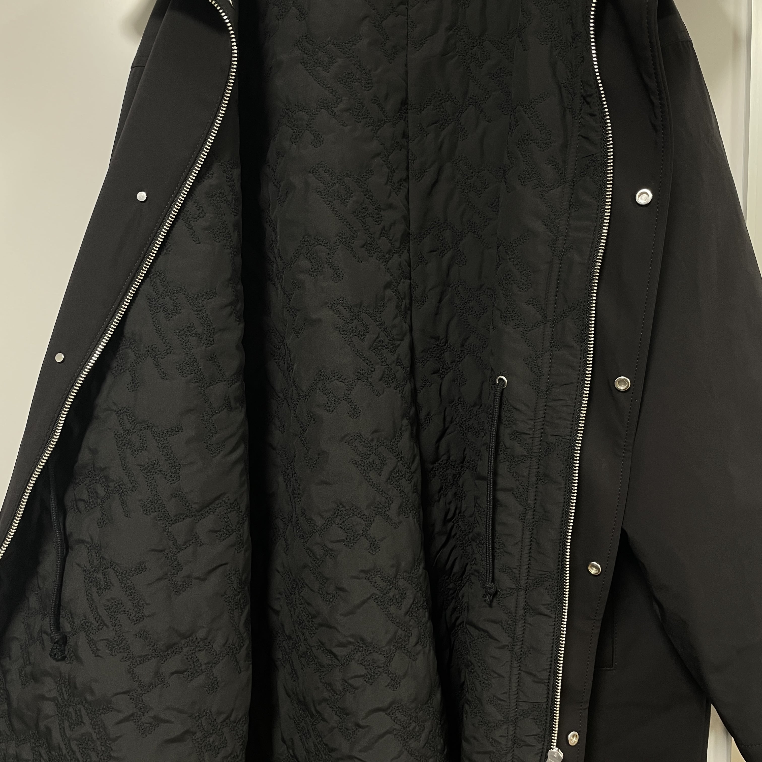 High-Neck Waisted Tech Coat