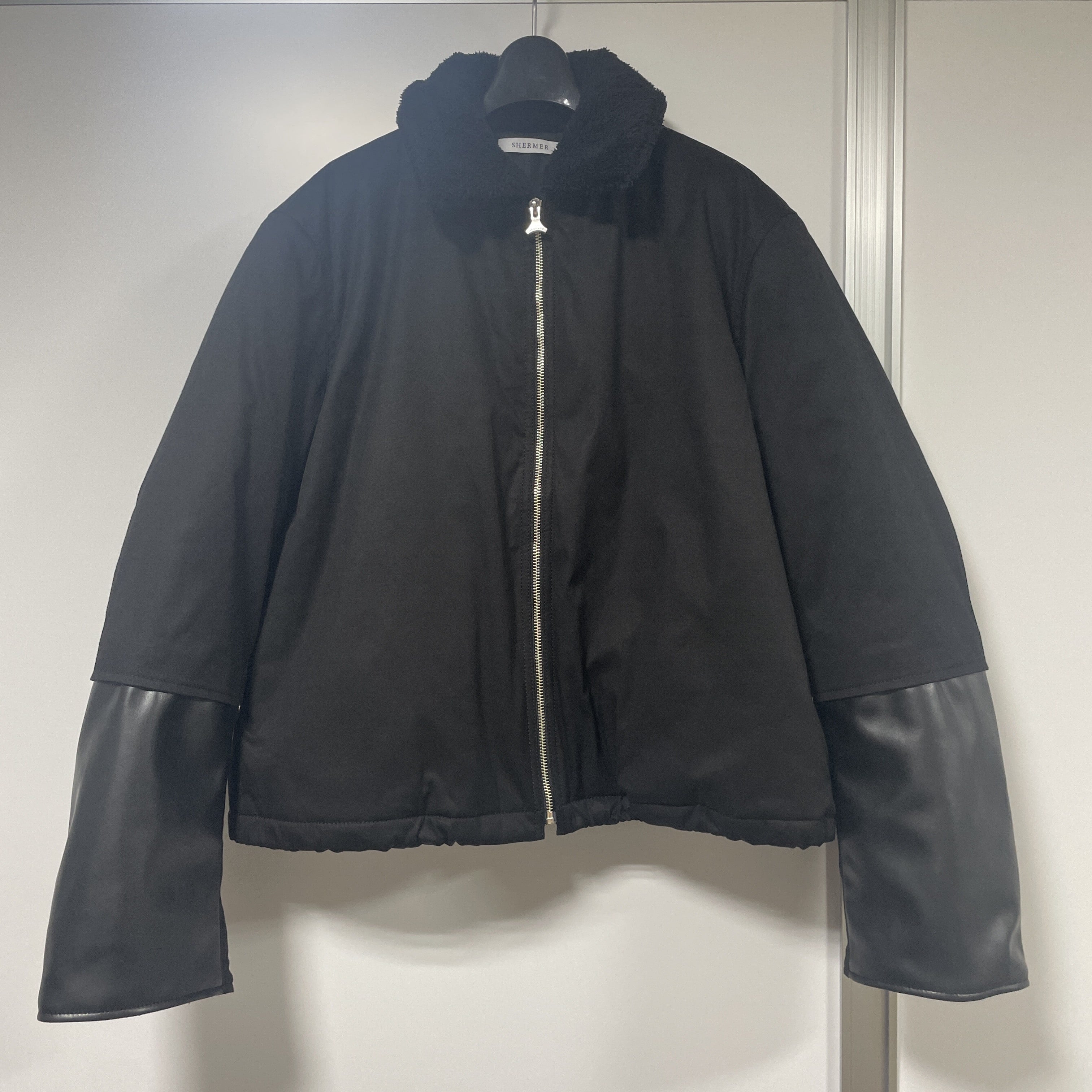 Boa Collar Nylon Bomber
