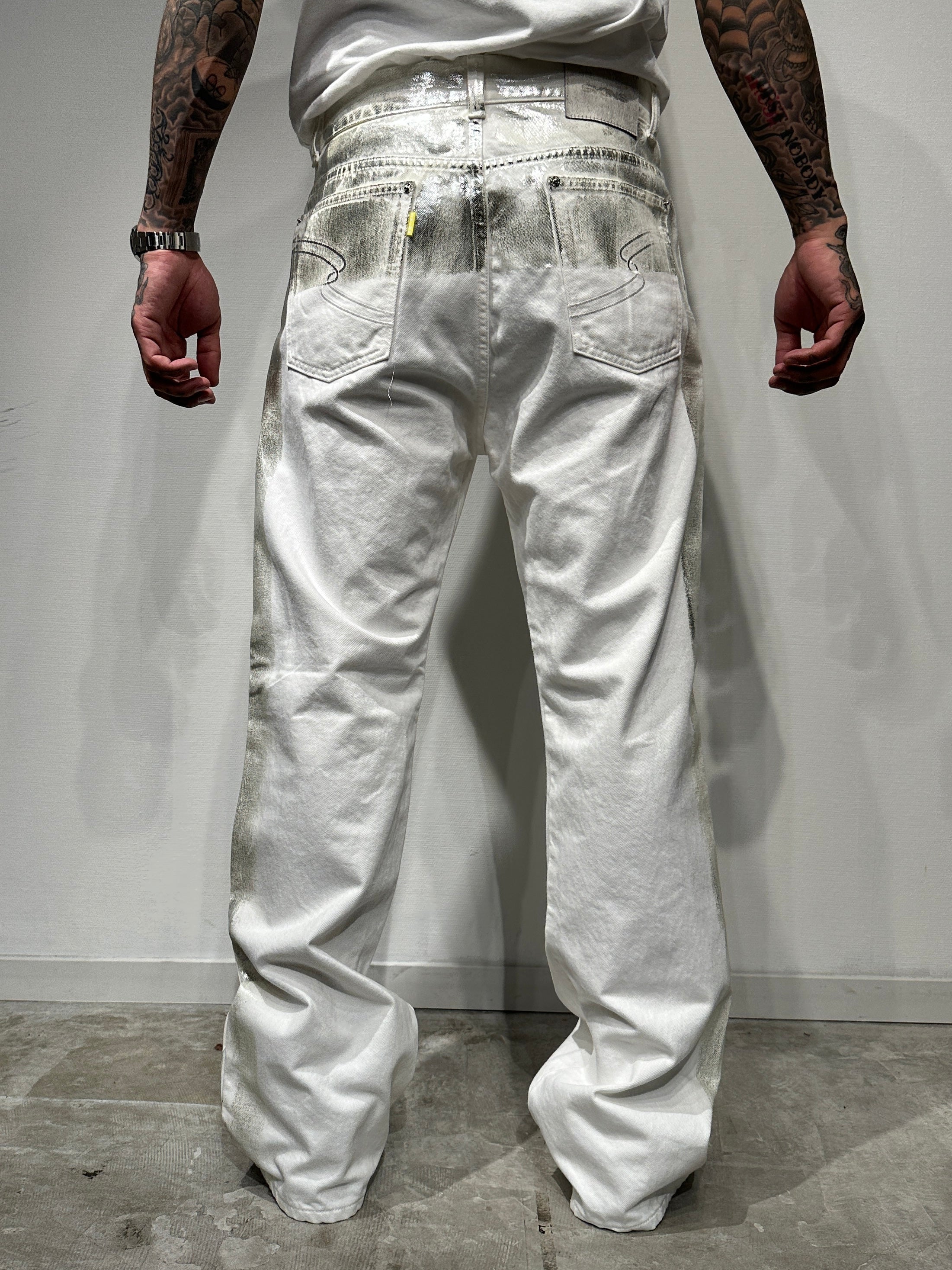 FOIL DENIM PANTS