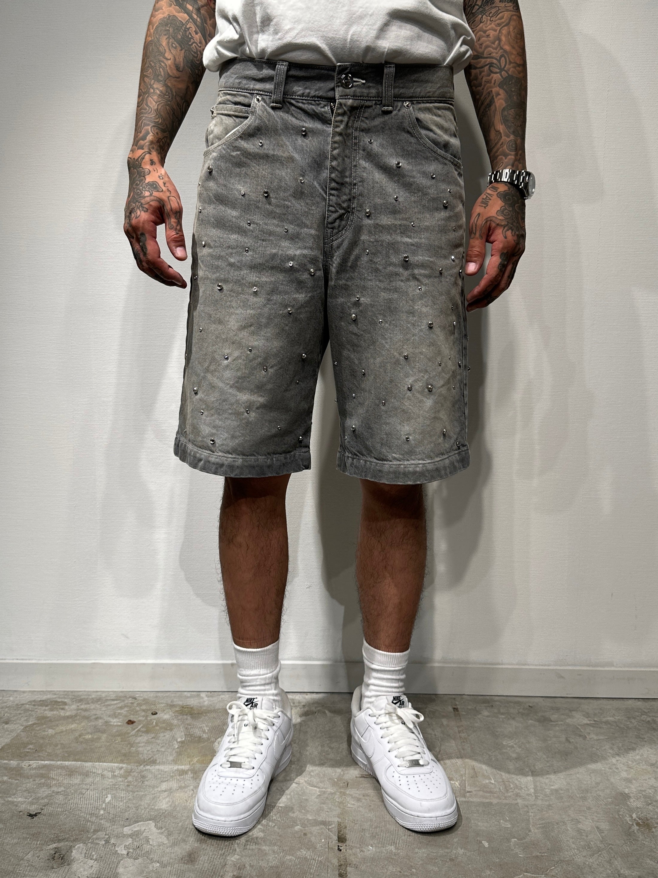 CRYSTAL DENIM SHORTS