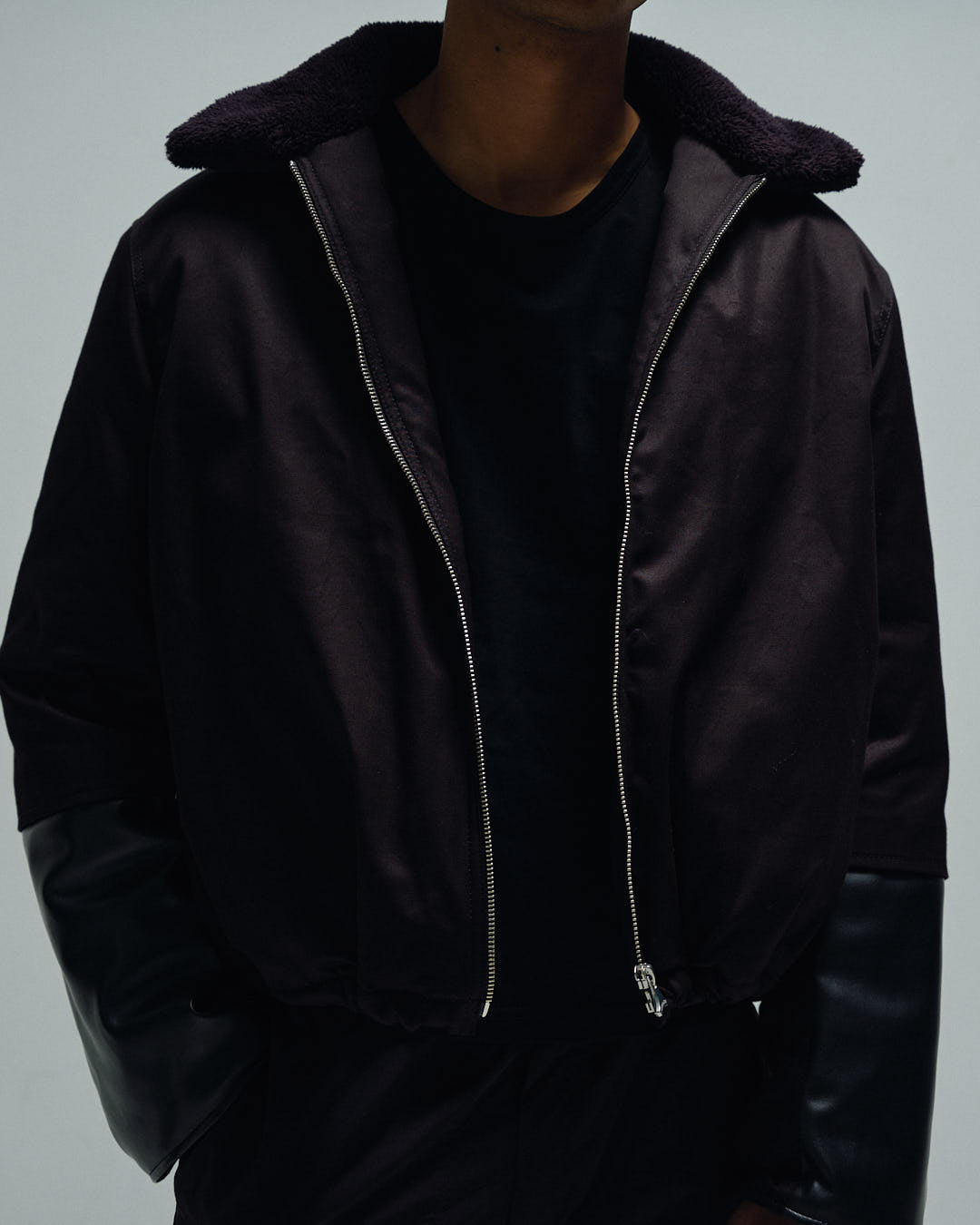 Boa Collar Nylon Bomber