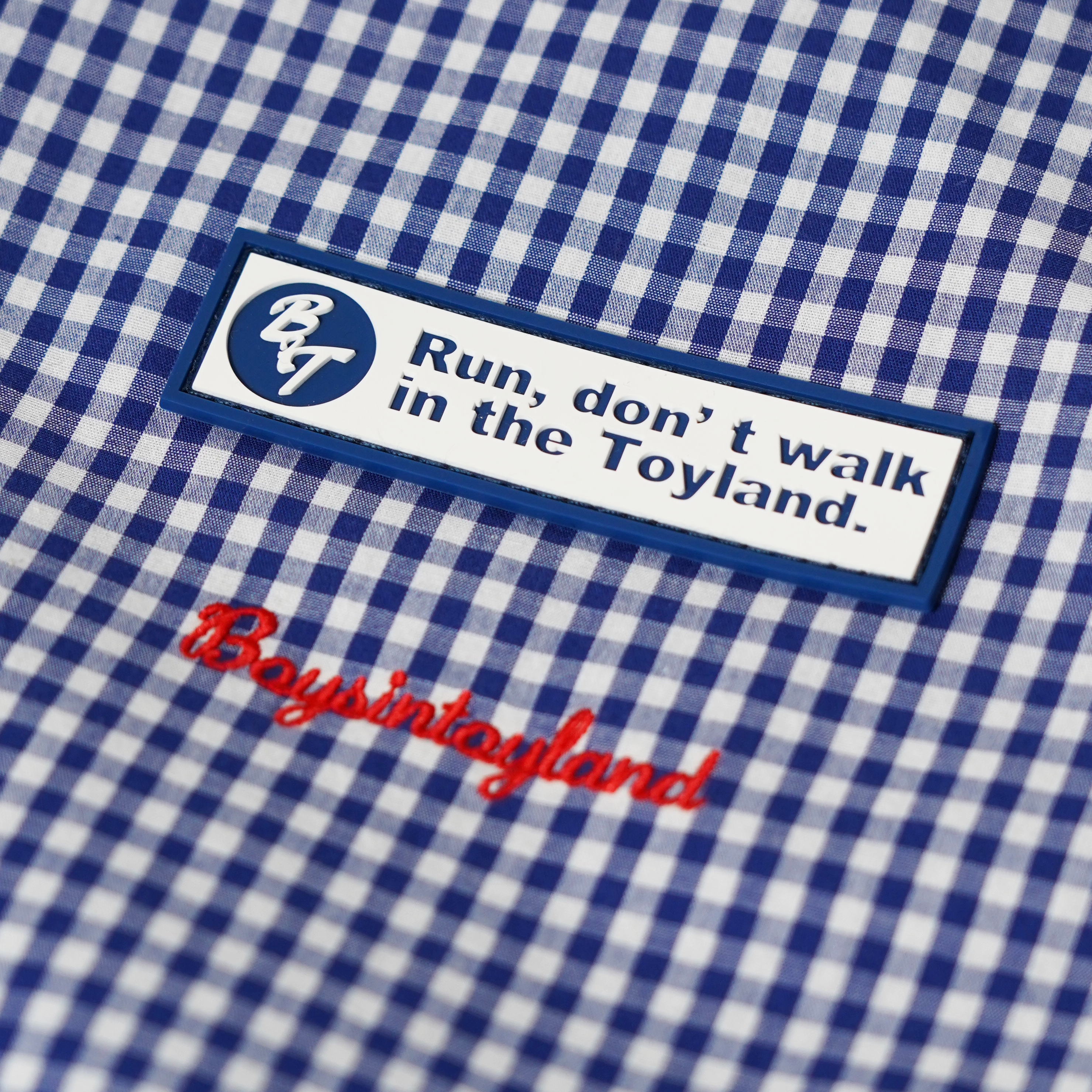 BIT RUBBER GINGHAM TOTE BAG