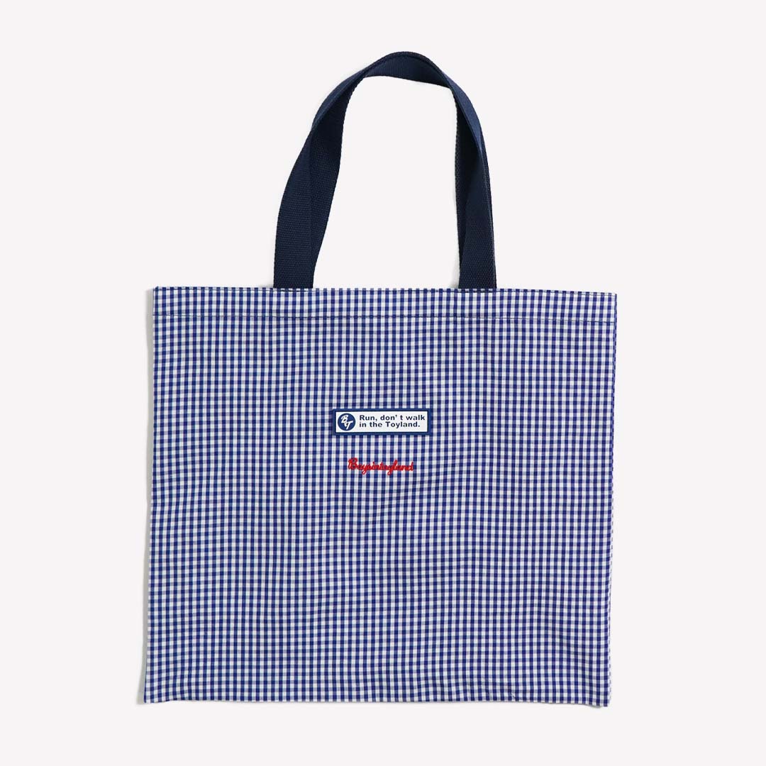 BIT RUBBER GINGHAM TOTE BAG