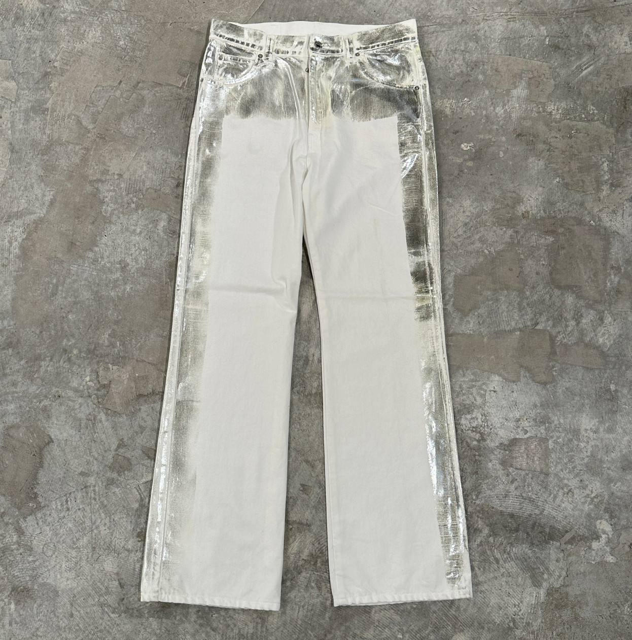 FOIL DENIM PANTS