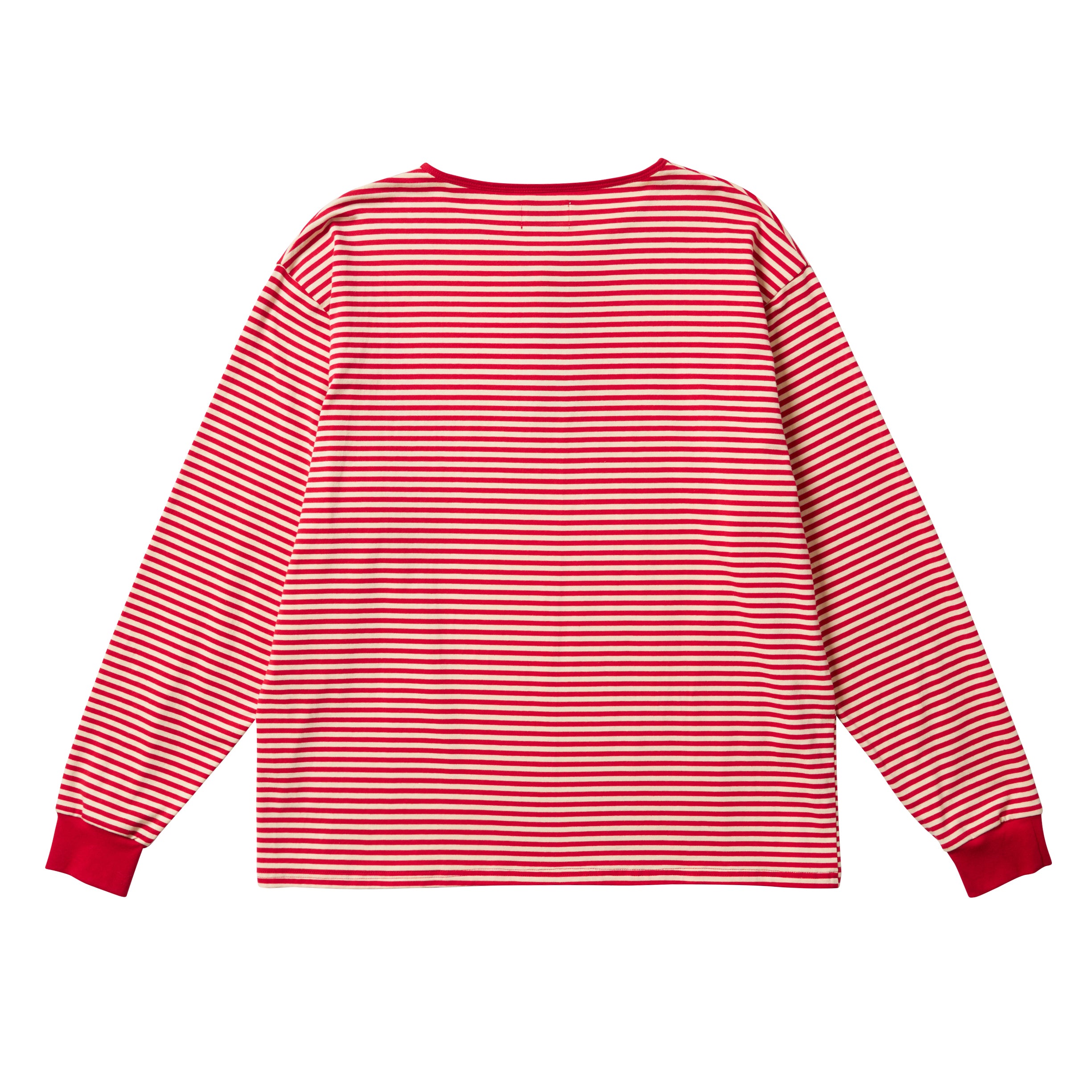 STRIPE HENLEY NECK LS TEE