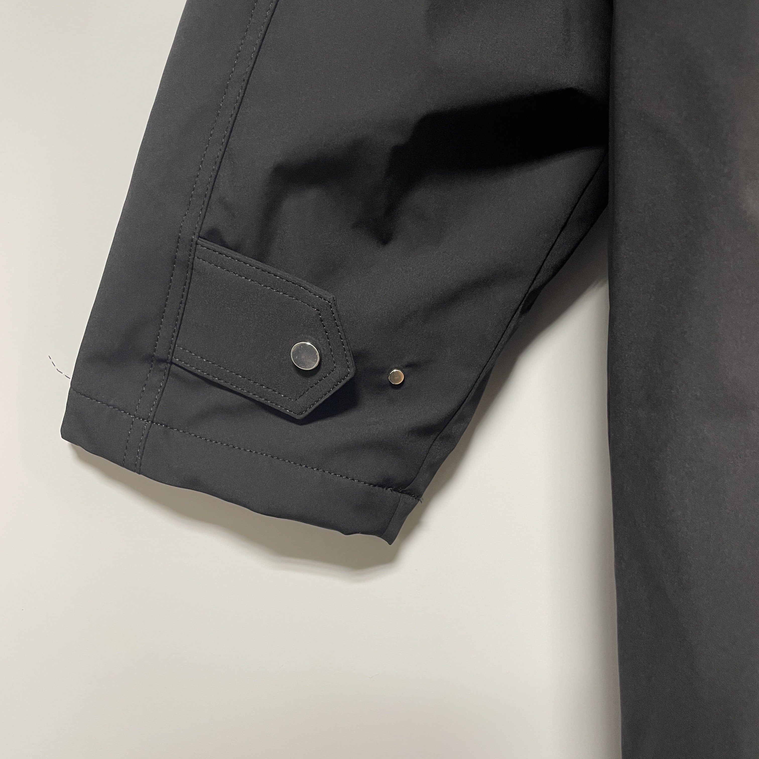 High-Neck Waisted Tech Coat