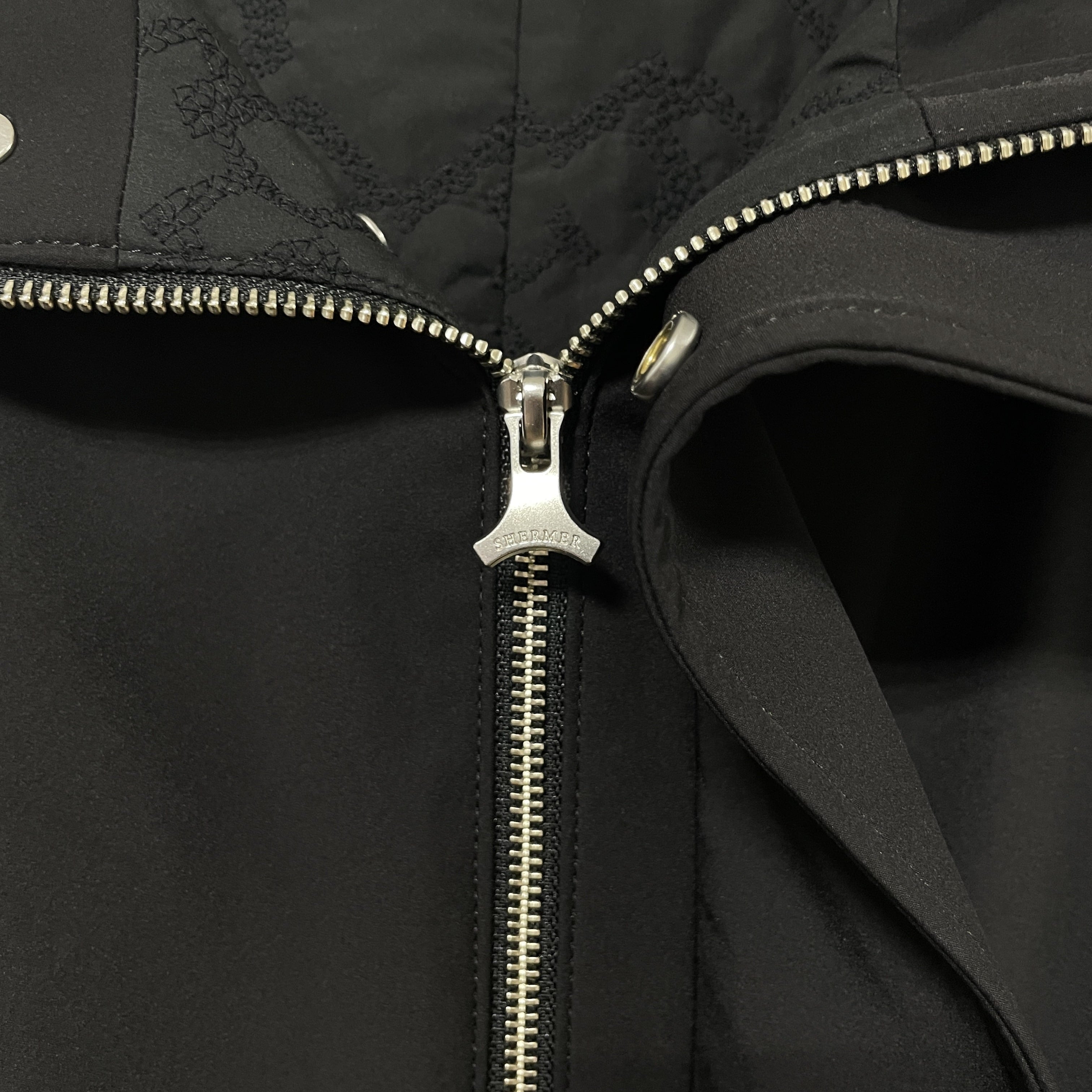 High-Neck Waisted Tech Coat