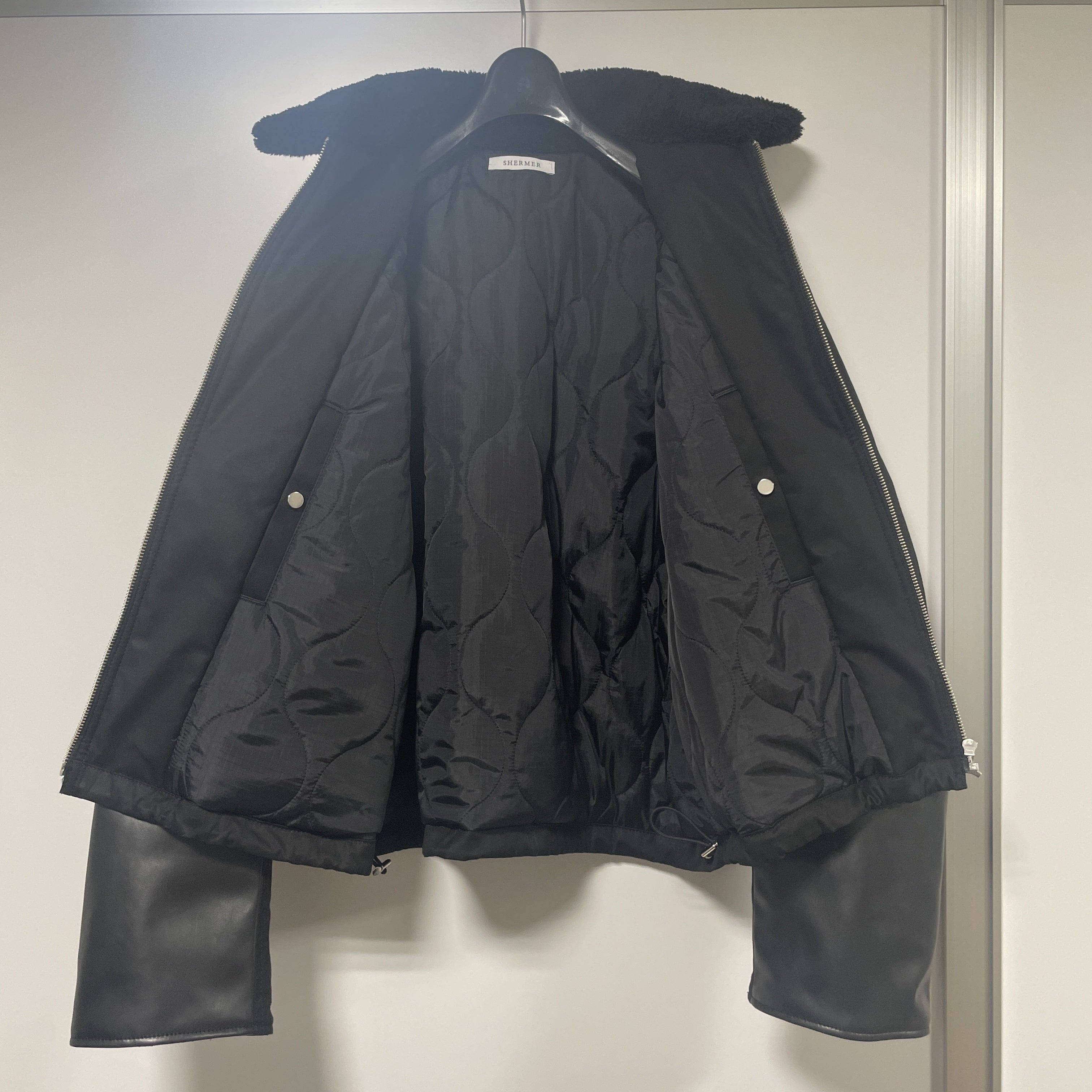 Boa Collar Nylon Bomber