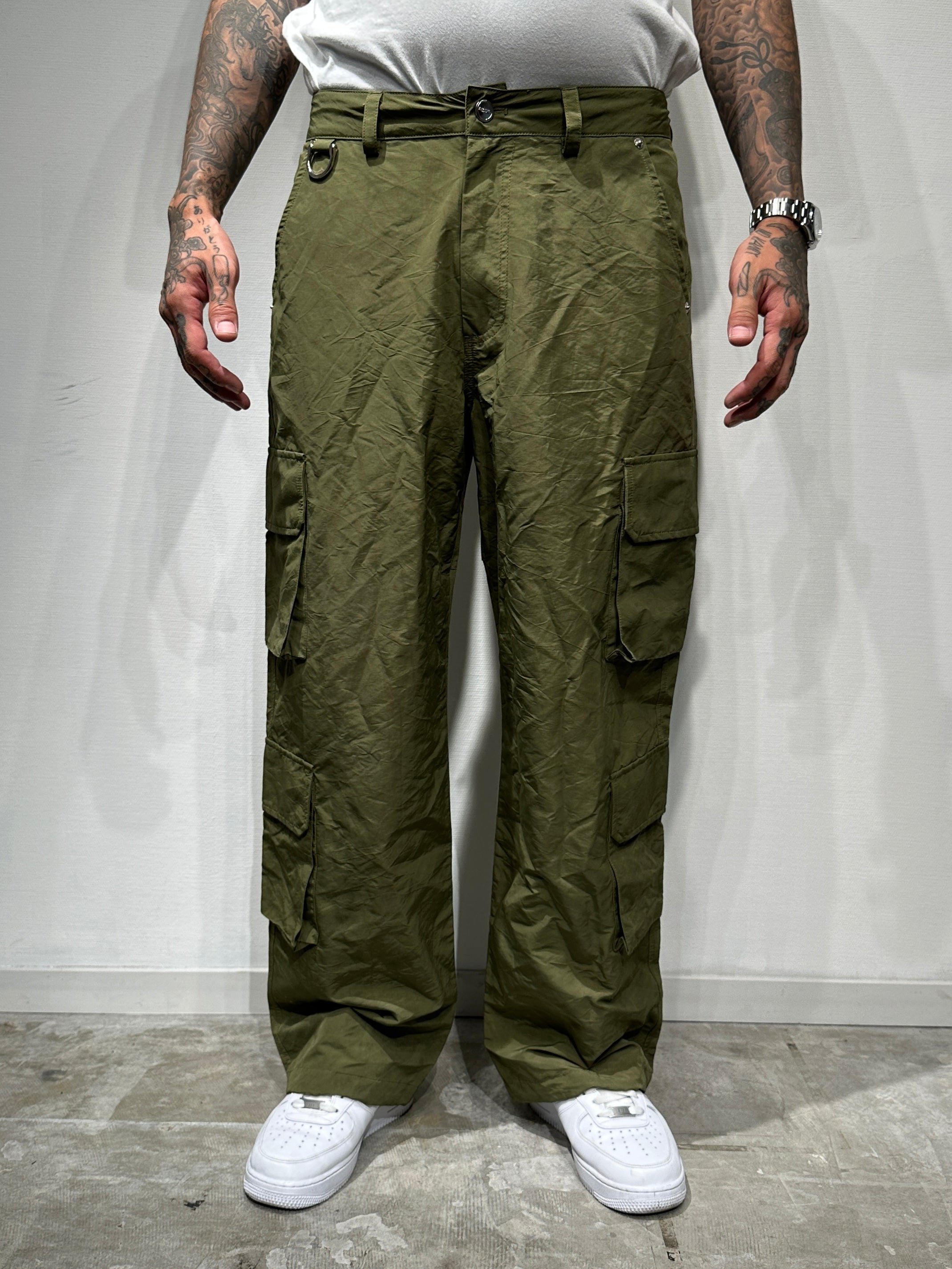 SHRINK NYLON CARGO PANTS