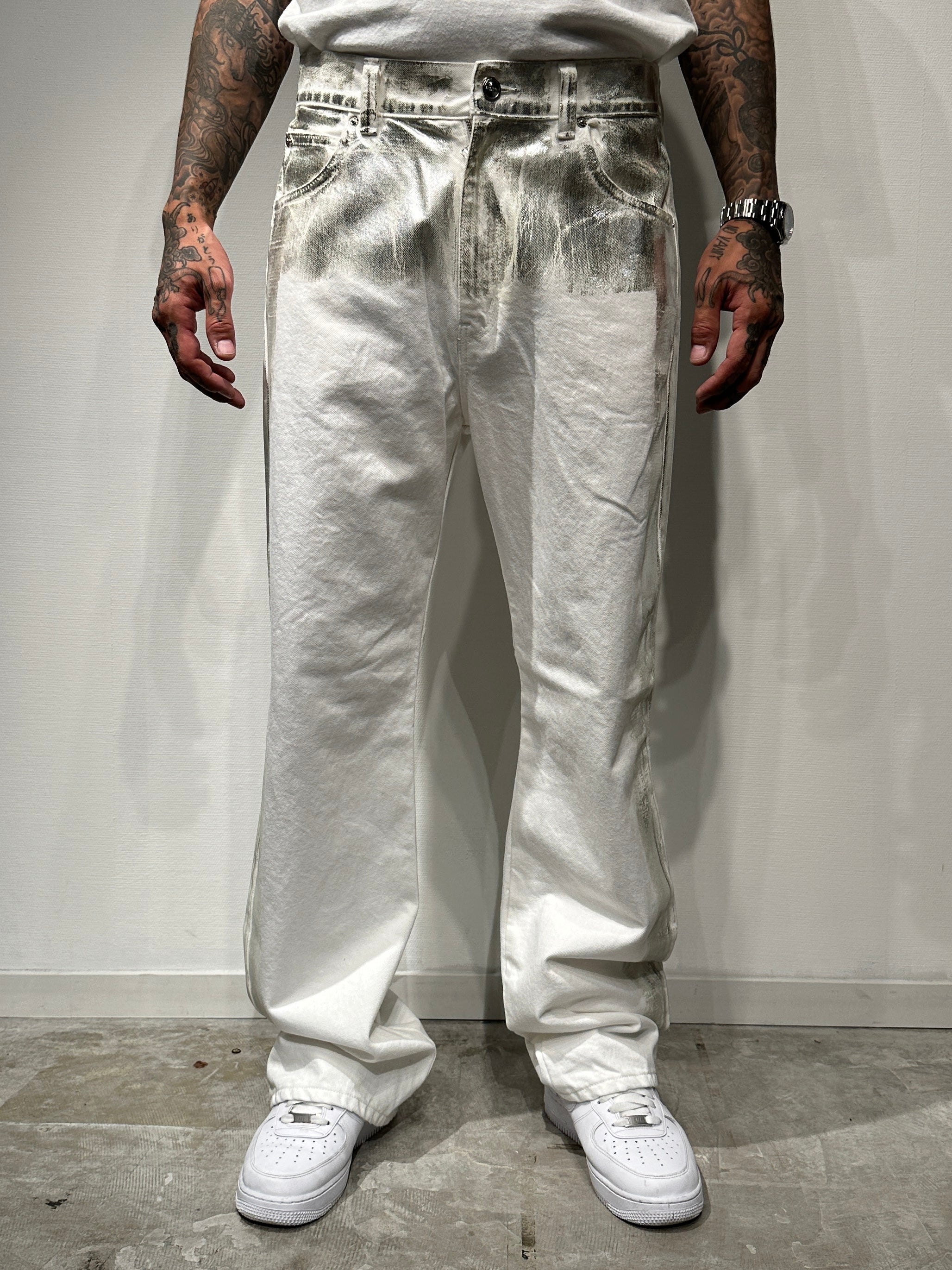FOIL DENIM PANTS