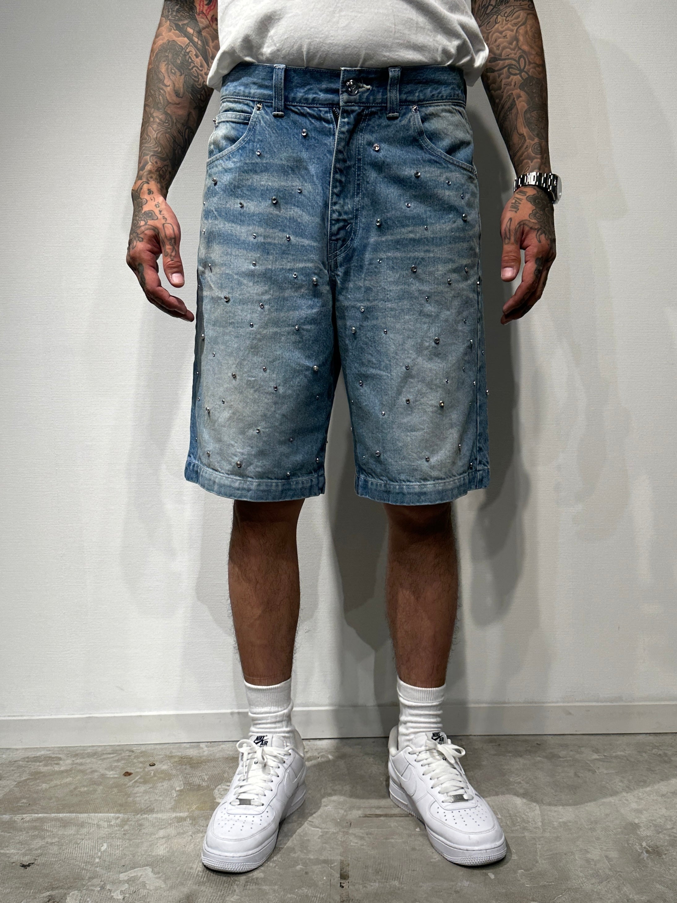 CRYSTAL DENIM SHORTS