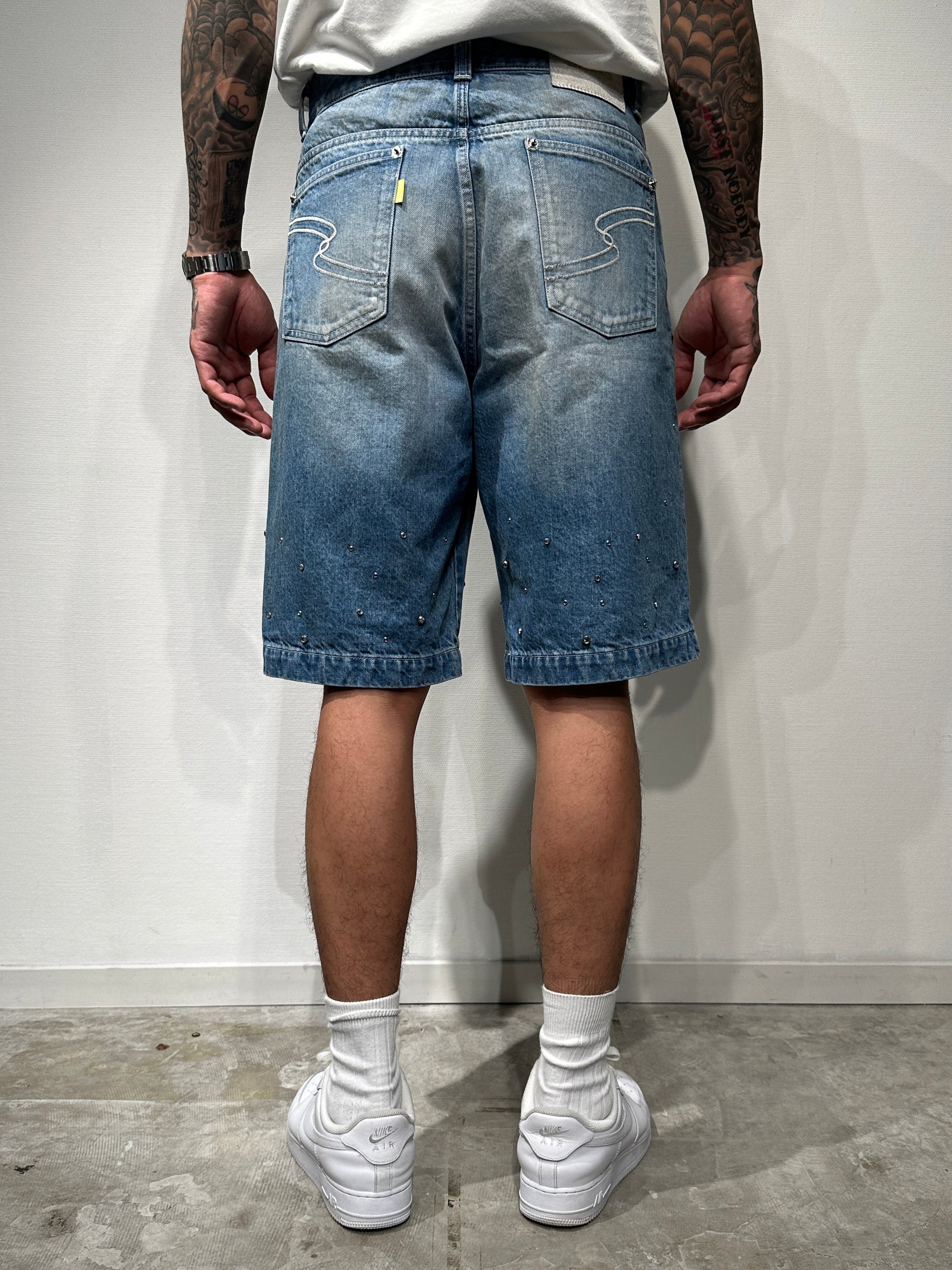 CRYSTAL DENIM SHORTS